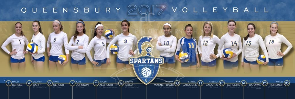 Queensbury Volleyball poster design by Andy Camp
