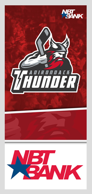 Adirondack Thunder window design one with team logo