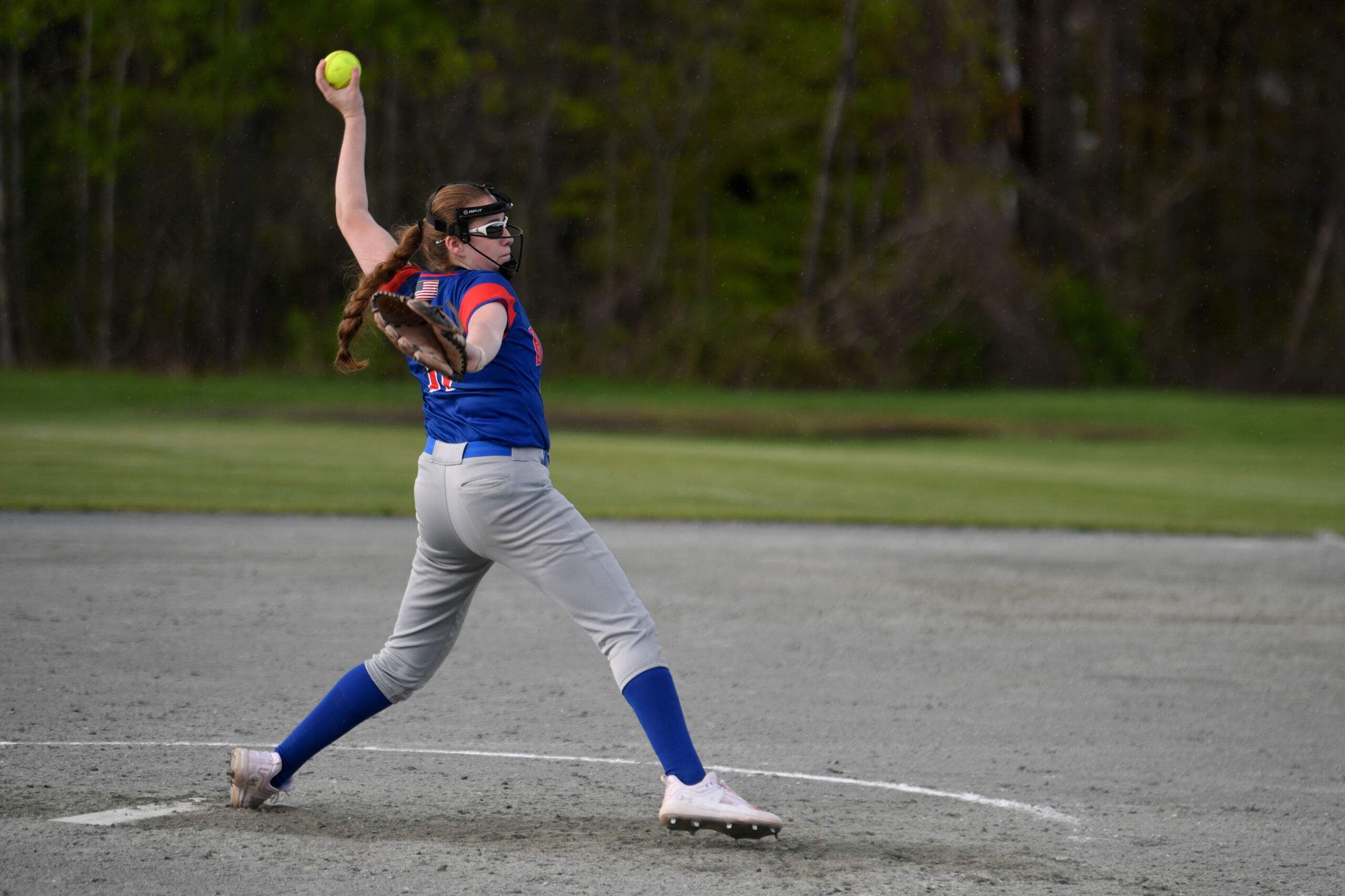 South High relief pitcher Jess Beames (11) winds up to deliver a pitch