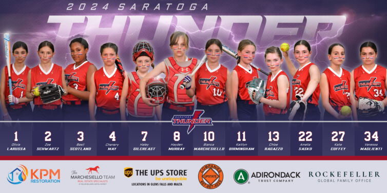 Saratoga Thunder Softball Team Banner