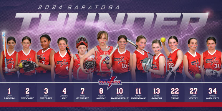 Saratoga Thunder Softball Team Banner